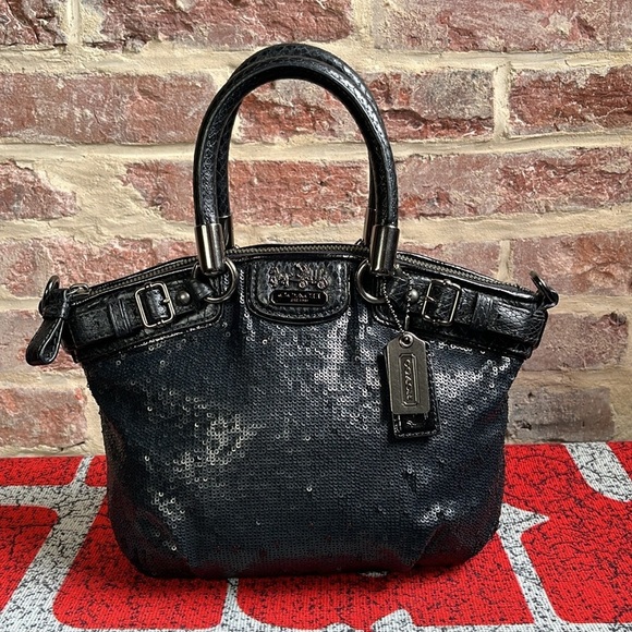 EUC Limited Edition Coach Madison Sophia
Ocelot Crossbody Bag in Black Sequins - Picture 13 of 13